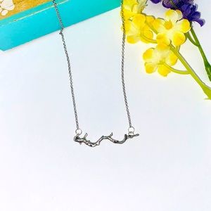 Branch silver necklace